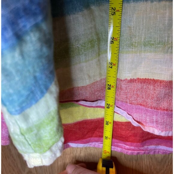 Tommy Bahama Men Linen Shirt Beach Multicolor Button Down Size XL Travel Casual - Picture 12 of 13